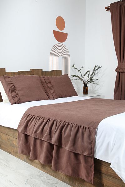 cotton maison Комплект полиетиленова пътека за легло с волани 80x260 см