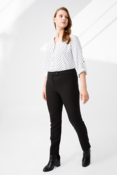 Ekol Kadın Metal Tokalı Dar Paça Pantolon 5103