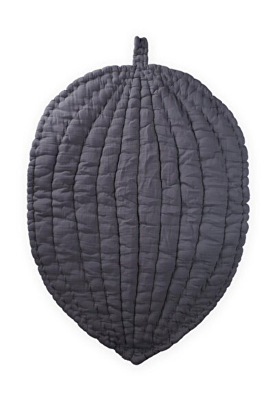 Cigit Müslin Yaprak Bebek Oyun Minderi (Yıkanmıştır) Antrasit