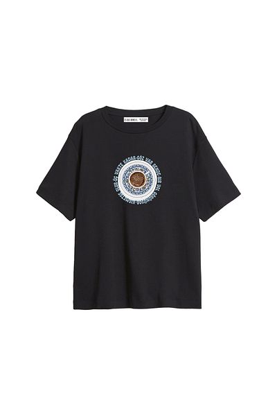 Sekizbiraltı Γυναικείο μπλουζάκι με τυπωμένο Relaxed Fit Black Eye Got You
