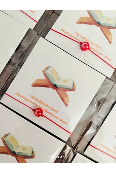 Nas Aksesuar Reading Gift Card Flag Bracelet for Preschool Student 12 Pieces