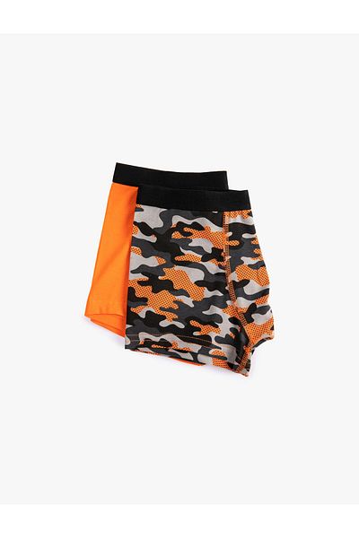 Koton Camouflage Printed 2-Piece Boxer Set Multicolor