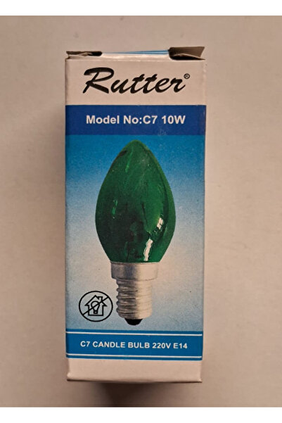 RUTTER 10W E14 DUY GECE LAMBASI, TUZ LAMBASI AMPULU  YEŞİL 1 ADET