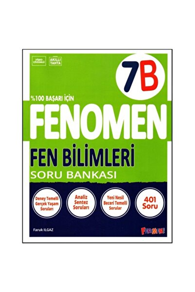 fenomen okul Fenomen Yayınları 7 Fen Bilimleri B Soru Bankası Güncel basım