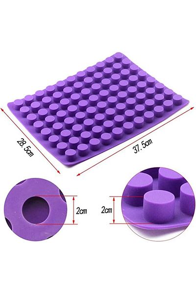 fulina Silicone Ice Ball Mold Tray, 88 Cavities Mini Round Cheese Cakes Mold