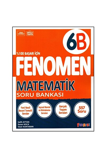 Gama Yayınları Fenomen Yayıncılık Fenomen 6. Sınıf Matematik Soru Bankası (B)