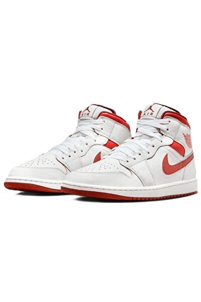 Nike Air Jordan Mid Se Leather Mens Sneaker Hakiki Deri Erkek Günlük Basketbol Spor Ayakkabı Beyaz