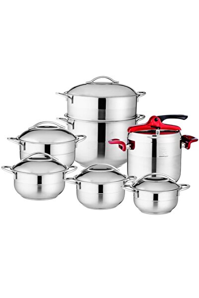 Dania Stainless steel cookware set, 13 pieces, made in Turkey