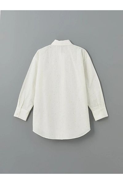 LC Waikiki Μοντέρνο Floral Oversize Γυναικείο Πουκάμισο Ποπλίνα