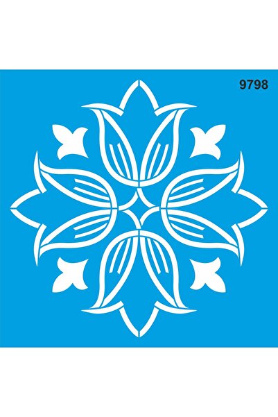 StencilSepeti نمط الزهرة - قالب رسم استنسل