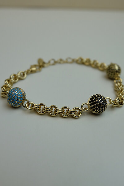 ayışığı Xuping Blue-Grey-Black Stone Bracelet