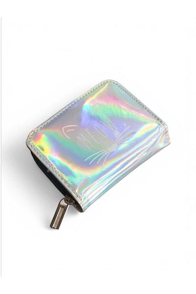 LEXA Hologram Meow Printed Gray Children's Wallet