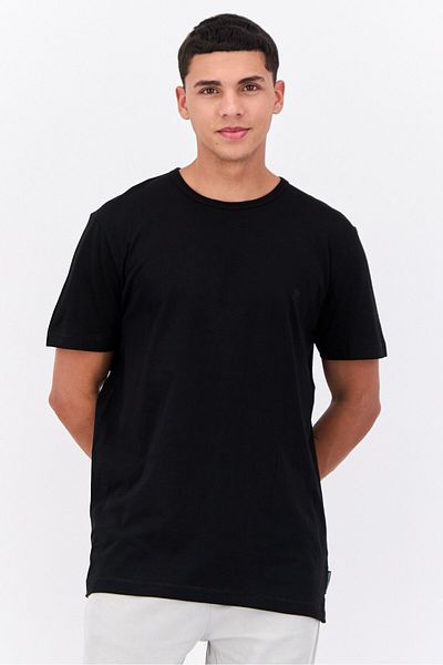 French Connection Men Crew Neck Short Sleeves Brand Logo T-shirt, Black