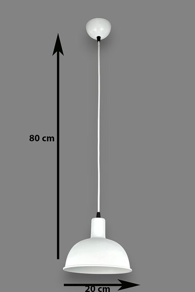 LEGACY Luna Modern Design White Interior White Color Metal Cafe - Kitchen Single Chandelier