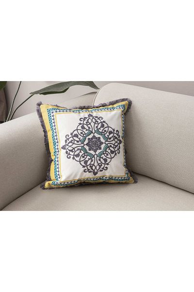 SWITA Safran Harmonia Premium Punch & Fringe Husă de pernă decorativă cu design special