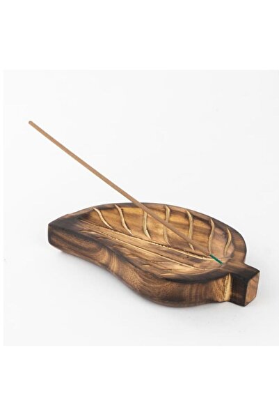 Lara Karma Küçük Ahşap Yaprak Model Çubuk Tütsülük