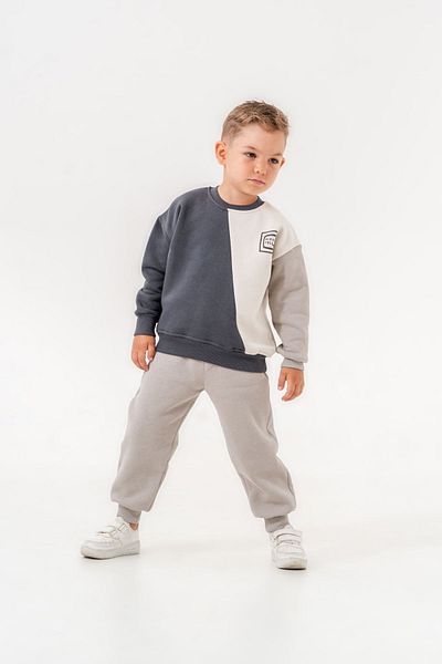 HAUSEkids Boy's Tracksuit Set 2-5 Years - Block Tyo, Smoked