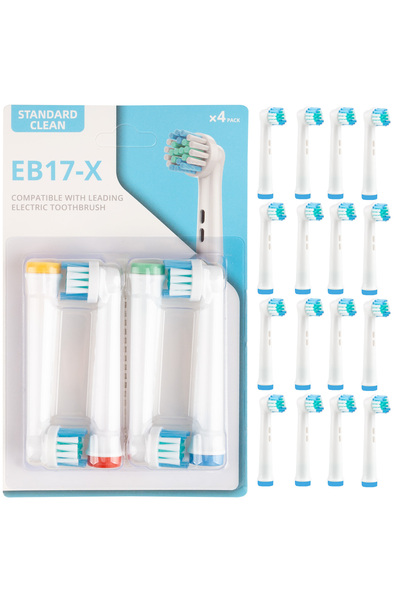 ibrush 16 Adet Standard Cleaning Type Eb-17x Şarjlı Ve Pilli Diş Fırçası Uyumlu Yedek Başlık