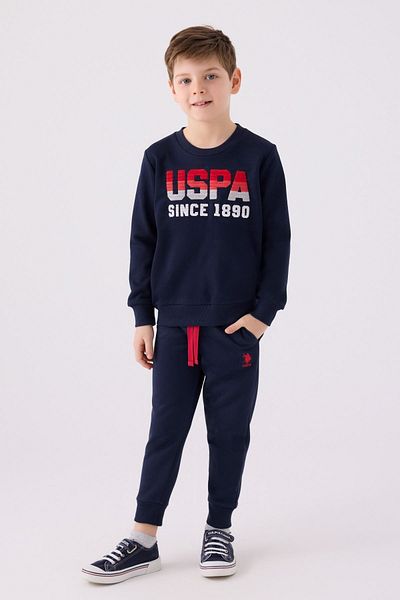 U.S. Polo Assn. 4-15 години Лицензирана поло блуза US Polo ASSN Boys Team - Тъмно синя
