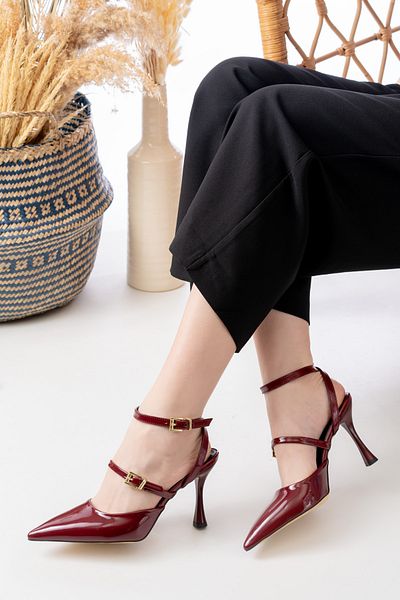 Egepass İkra Elegant Stylish Women's Heeled Buckle Shoes