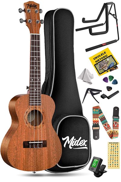 Midex Tn-26mc-st Σετ Mahogany Tenor Ukulele (SOFTCASE STAND TUNER CAPO METOD ΣΗΜΑΝΤΙΚΟ ΑΡΙΘΜΟ ΑΡΡΟΘΗΣ ΑΝΑΡΧΙΑ PENA)