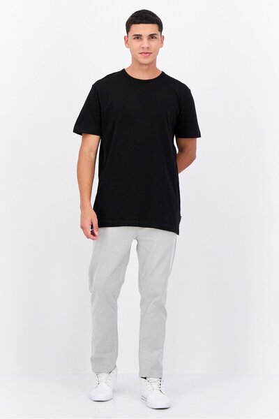 French Connection Men Crew Neck Short Sleeves Brand Logo T-Shirt, Black