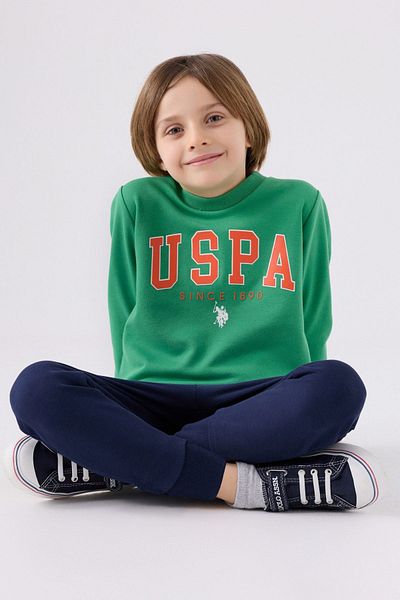 U.S. Polo Assn. Boy's Polo ASSN Suit 4-15 Years Green με άδεια χρήσης