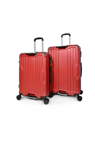 MORANO 3-Piece Unisex Morano Travel Luggage Trolley Set Red Size 28''-24''-20'' Inches.