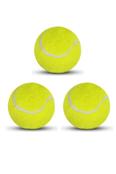 Tiesa Home 3 Adet Başlangıç Seviye Kauçuk Elastik Tenis Topu Yeşil