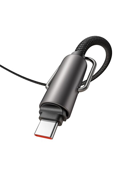 Mcdodo CA-6830 60W TypeC TypeC Çok İşlevli Çapraz Boyun Askılı Kablosu 1.2M -Siyah