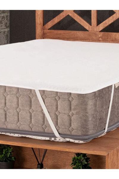 ÇAĞLI TEKSTİL 160 X 200 Cm Çift Kişilik Sıvı Geçirmez Yatak Alezi Yatak Koruyucu 4 Mevsimlik 4 Köşe Lastikli