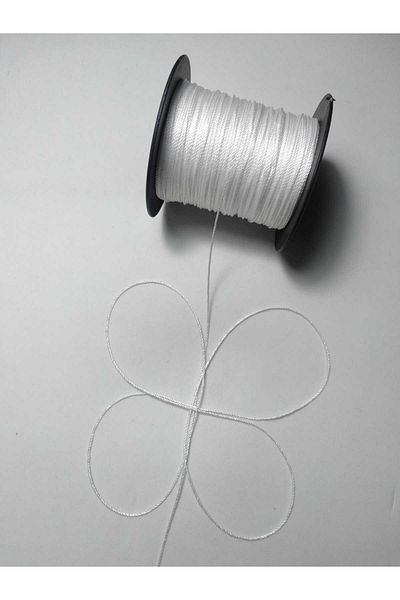 Eskişehir hobi sanat 0.8 mm 100 Meters Rosary Rope White Color