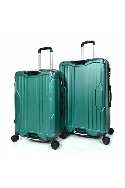 MORANO 3-Piece Unisex Morano Travel Luggage Trolley Set Green Size 28''-24''-20'' Inches.