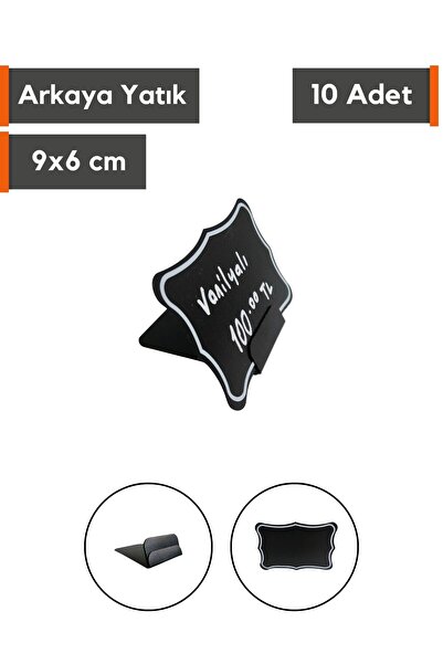 Şeffaf Etiket 9x6 cm Negru Decorativ Orizontal - Autocolant șters, Vitrina De...