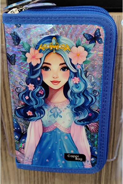 bundle island Trusa/geanta pentru creioane cu figurine de prințesă cu 3 compa...