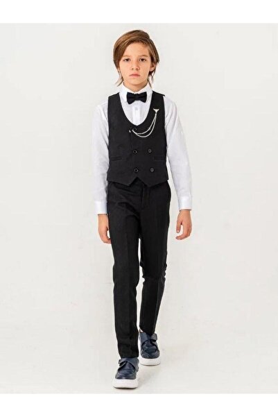 Carinos Boy's Bow Tie Shirt Vest Pants Suit(1-4 Years)