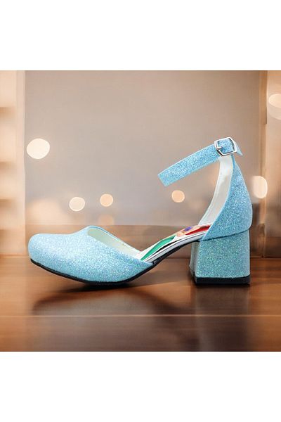 JOJO KIDS pantofi cu toc pentru fete, pantofi de seara, pantofi cu toc gros