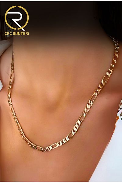 Crc Bijuteri Unisex Steel Gold Necklace
