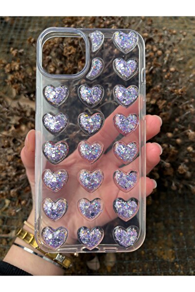 OVADA İphone 11 Pro Max Uyumlu Uyumlu 3D Kalp Çıkıntılı Kılıf