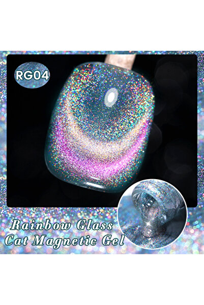 Born Pretty 10ml Rainbow Glass Cat Magnetic Gel Nail Polish