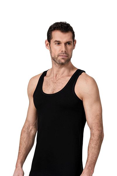 Yıldız Çamaşır Men's 6-Piece Black Modal Summer Summer Thin Tank Top