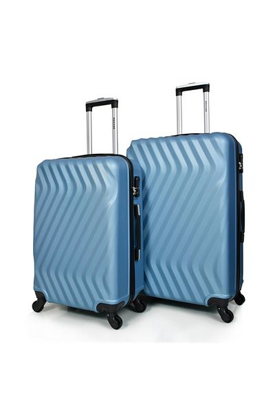 MORANO 3-Piece Unisex Morano Travel Luggage Trolley Set Blue Size 28''-24''-20'' Inches.