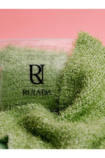 RUIADA Extra Flexible Green Bath Washcloth Suitable for All Skin Types - Unisex 30x40 Cm