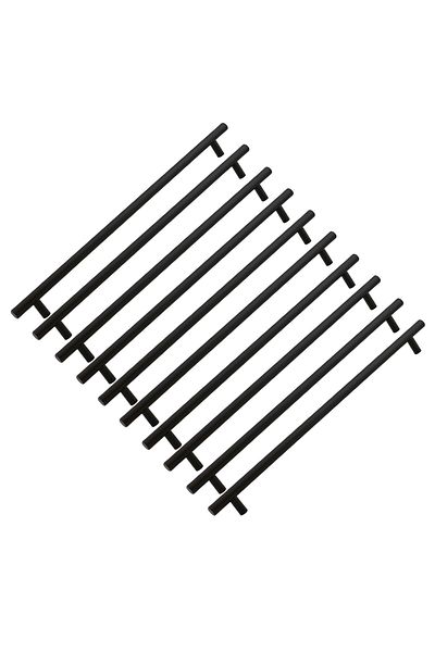 Badem10 Rozmarin 10 buc. metal negru (320 mm-32 cm) mobilier bucătărie sertar dulap dulap mâner mâner