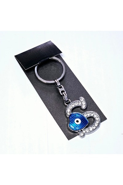 ÜNSA Anahtar Μπρελόκ με χάντρες και πέτρες, αξεσουάρ μπρελόκ με γράμμα Α-Σ