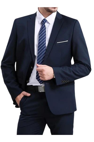 Suitmen Men's Navy Blue 4 Drop Suit Bgl-St04305