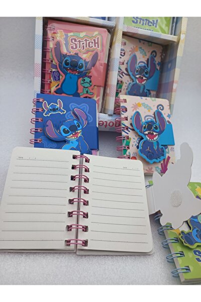 Meyra Accessories stitch kapaklı lüx mini not defteri notebook ajanda sevimli hediyelik model seçenekli 1adet