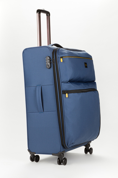 Fossil Ultra Light Mavi Kumaş Büyük Boy Valiz