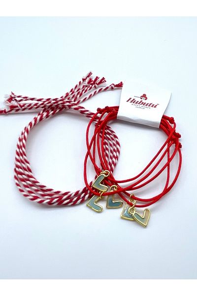 Concept HuBuTU Marteniçka Gift Card Gelatin Wish and Luck Bracelet Set (10 Pieces of 5 Sets)