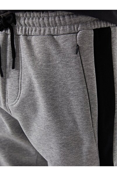LC Waikiki Lcw Casual Gri Standart Kalıp Erkek Kalın Jogger Eşofman Altı